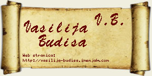 Vasilija Budiša vizit kartica